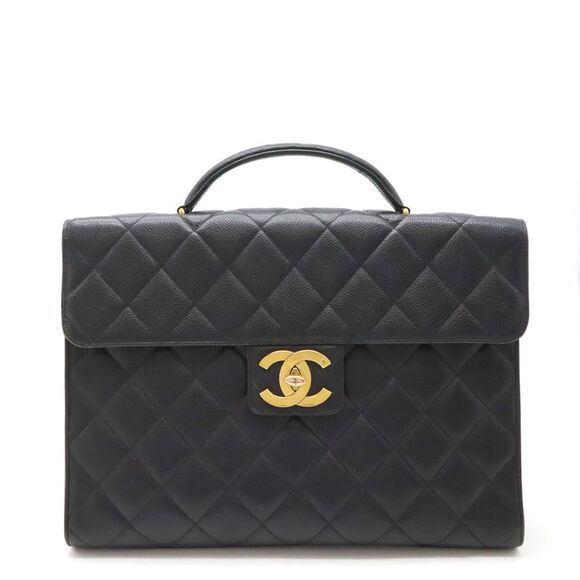 Chanel Caviar Skin Matelasse Business Bag Briefcase - Picture 1 of 6